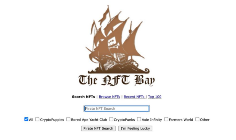 NFT art as free downloads on “Piracy” websites